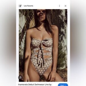 Inamorata one piece pokadot swimsuit